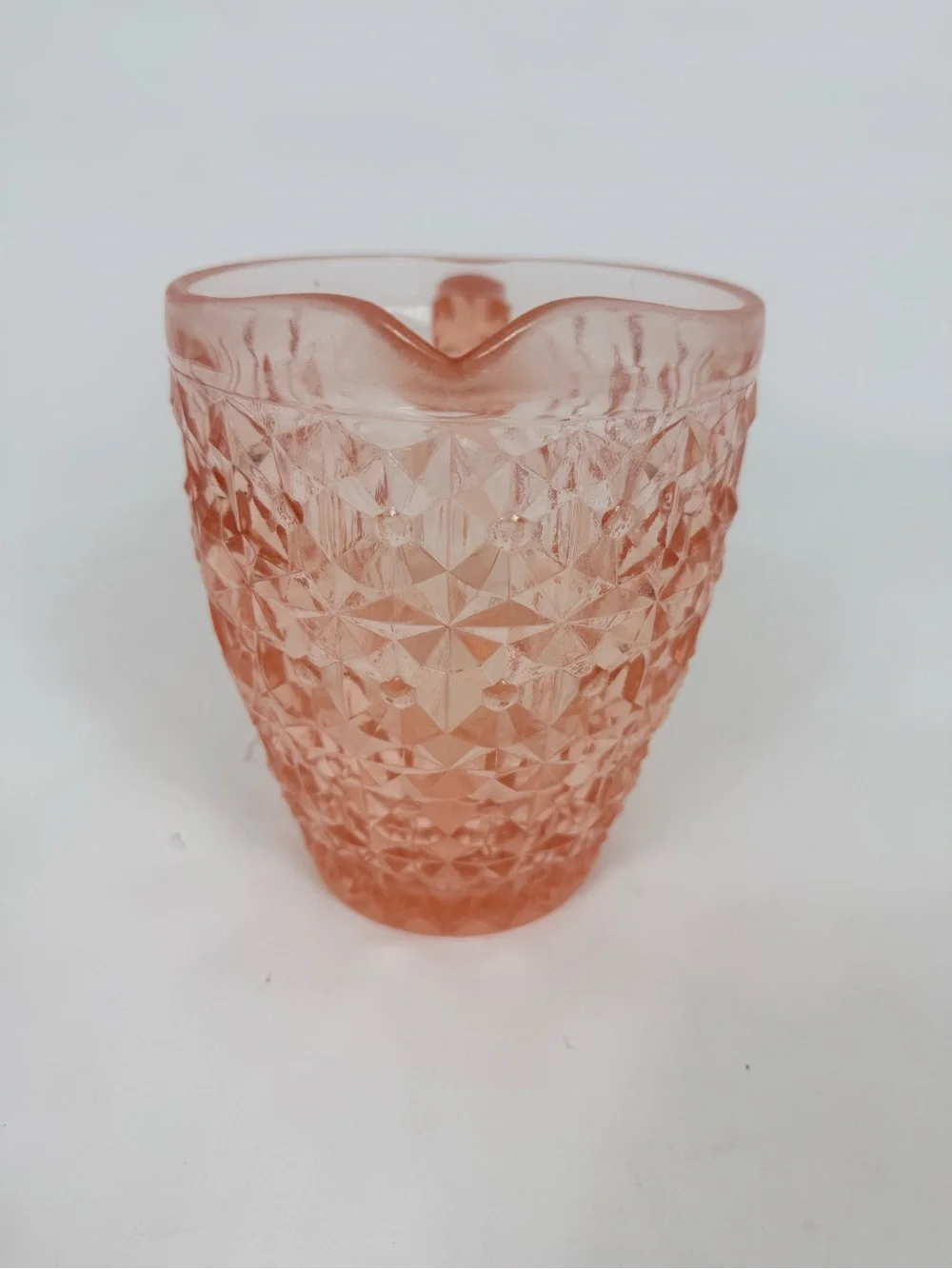 Vintage Jeanette Glass Widsor Pitcher Pink Depression Glass 6.5”